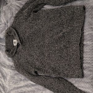 Vintage Express gray and black cowl neck mens sweater